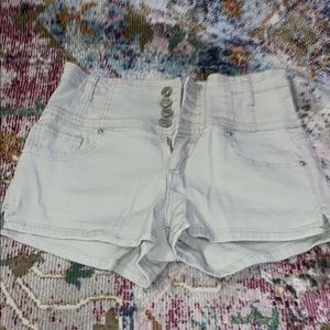 High rise jean shorts